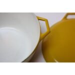 Danish Modern Mustard Yellow Enamel Cast Iron Casserole by Michael Lax for Copco - Image 3