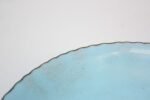 Mid-Century Modern Sky Blue Enamel on Copper Decorative Plate - Image 8