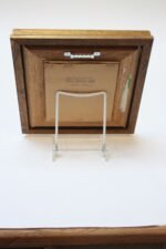 Vintage 'Prancing Deer' Framed Enamel on Copper - Image 7