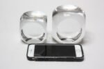 French Modern Crystal 'Cube' Paperweights by Schneider of Paris - Image 4