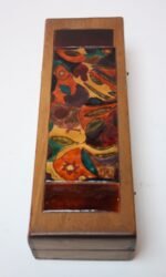 1940s Enamel and Wooden Box by Elizabeth Bensley - Image 4