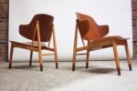 Pair of Danish Sculptural Shell Chairs by Ib Kofod-Larsen in Teak and Beech - Image 4