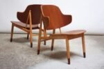 Pair of Danish Sculptural Shell Chairs by Ib Kofod-Larsen in Teak and Beech - Image 3