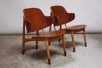 Pair of Danish Sculptural Shell Chairs by Ib Kofod-Larsen in Teak and Beech - Image 6