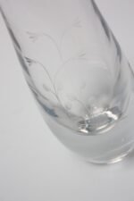 Kosta Boda Blown Glass Vase With Floral Etching - Image 8