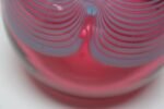 Contemporary Art Glass Orb Vase in Cranberry and Periwinkle - Image 5