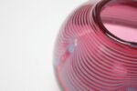 Contemporary Art Glass Orb Vase in Cranberry and Periwinkle - Image 6