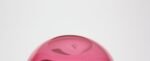 Contemporary Art Glass Orb Vase in Cranberry and Periwinkle - Image 8