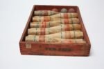 Antique Painted Wooden Skittles / Bowling Pins With Balls and Box - Image 3