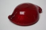 Italian Modern Ruby Red Murano 'Bollicine' Bowl With Gold Fleck - Image 4