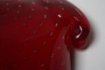 Italian Modern Ruby Red Murano 'Bollicine' Bowl With Gold Fleck - Image 10