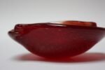 Italian Modern Ruby Red Murano 'Bollicine' Bowl With Gold Fleck - Image 5