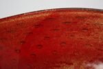 Italian Modern Ruby Red Murano 'Bollicine' Bowl With Gold Fleck - Image 7