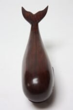 Vintage Sculpted Whale in Ironwood - Image 2
