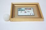 Small Vintage Country Winterscape Framed Enamel on Copper - Image 3