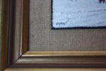 Small Vintage Country Winterscape Framed Enamel on Copper - Image 7