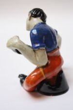 Vintage Bohemian Porcelain Accordion Player - Image 4