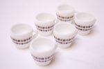 Set of Six Italian Modern Milk Glass Espresso Cups - Image 2