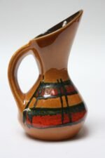 Mid-Century Israeli Studio Pottery Ochre Pitcher by Kernat - Image 2