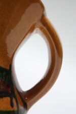 Mid-Century Israeli Studio Pottery Ochre Pitcher by Kernat - Image 12