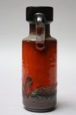 Mid Century West German Fat-Lava Ceramic Vase / Vessel in Orange by Carstens - Image 4