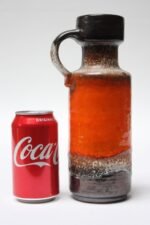 Mid Century West German Fat-Lava Ceramic Vase / Vessel in Orange by Carstens - Image 2