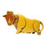 Japanese Modern Paper Mache Craft Bull Bank by Pride Creations