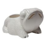 Mid-Century Modern Textured Porcelain Frog / Polar Bear Planter