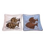 Pair of Vintage Japanese Ceramic Fish Dishes by Lefton