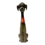 Tall Vintage Japanese Hand-Painted Ceramic Poodle