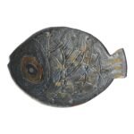 Mid-Century Italian Modern Ceramic Sgraffito 'Fish' Dish