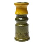 Mid-Century Italian Modern Rosenthal Netter Green and Yellow Vase for Bitossi