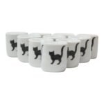 Set of Ten West German Petite 'Cat' Candlestick Holders by Funny-Leuchter