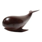 Vintage Sculpted Whale in Ironwood