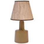 Martz for Marshall Studios Matte Ochre Ceramic Table Lamp with Original Shade