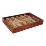 Antique Painted Wooden Skittles / Bowling Pins With Balls and Box