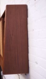 Danish Modern Teak and Cane Wall Mounted Mirror or Hallway Cabinet - Image 12