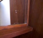Danish Modern Teak and Cane Wall Mounted Mirror or Hallway Cabinet - Image 6