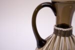 Large Italian Modern Blown Glass Pitcher With Woven Rubber Webbing - Image 10