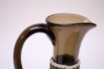 Large Italian Modern Blown Glass Pitcher With Woven Rubber Webbing - Image 11