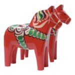 Pair of Large Swedish Dala Horses by Nils Olson