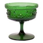 Stelvia Emerald Blown-Glass Stemmed Dish Designed by Wayne Husted