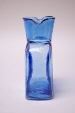 Vintage Blown Glass Blue Double Spout Pitcher by Blenko - Image 4