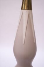 Pair of Decorative Ceramic and Brass Lamps by Gerald Thurston - Image 8