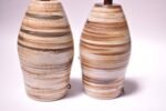 Pair of Martz for Marshall Studios Earth-Tone Swirl Ceramic Lamps - Image 4