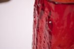 Mid-Century Modern Blown Glass Red Vase With 'Bark' Texture - Image 8