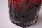 Mid-Century Modern Blown Glass Red Vase With 'Bark' Texture - Image 12
