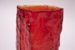 Mid-Century Modern Blown Glass Red Vase With 'Bark' Texture - Image 10