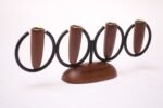 Danish Modern Teak and Metal Lüthje Four-Candle Holder / Candelabra - Image 2