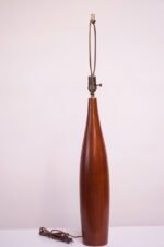Tall Danish Modern Turned Teak Lamp by ESA - Image 4